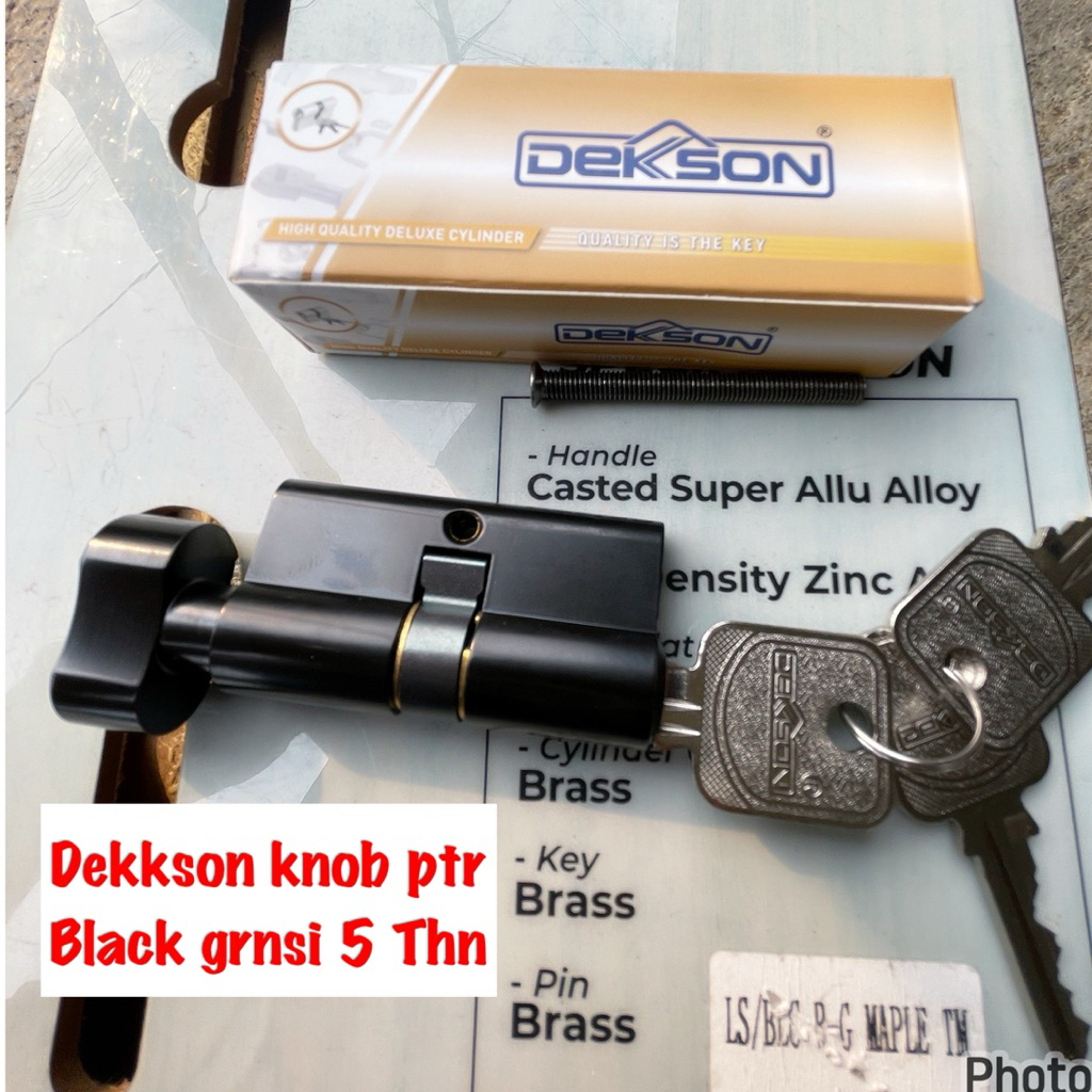 Promo Silinder Putar Dekkson Black/ silinder kodai putar knop besar kunci pintu kodai SILINDER PINTU