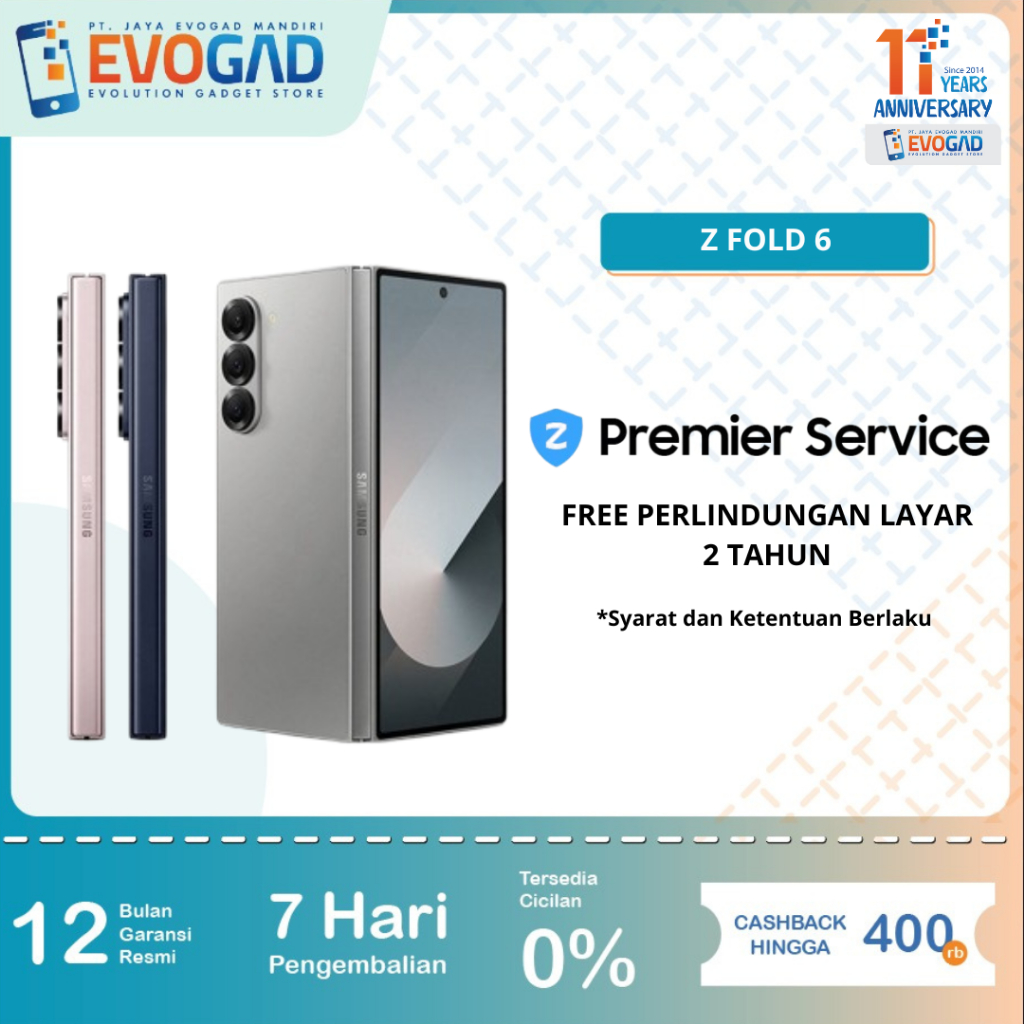 Samsung Galaxy Z Fold6, Smartphone AI, Smartphone Lipat, Android, Kamera 50MP Garansi Resmi SEIN 1 T