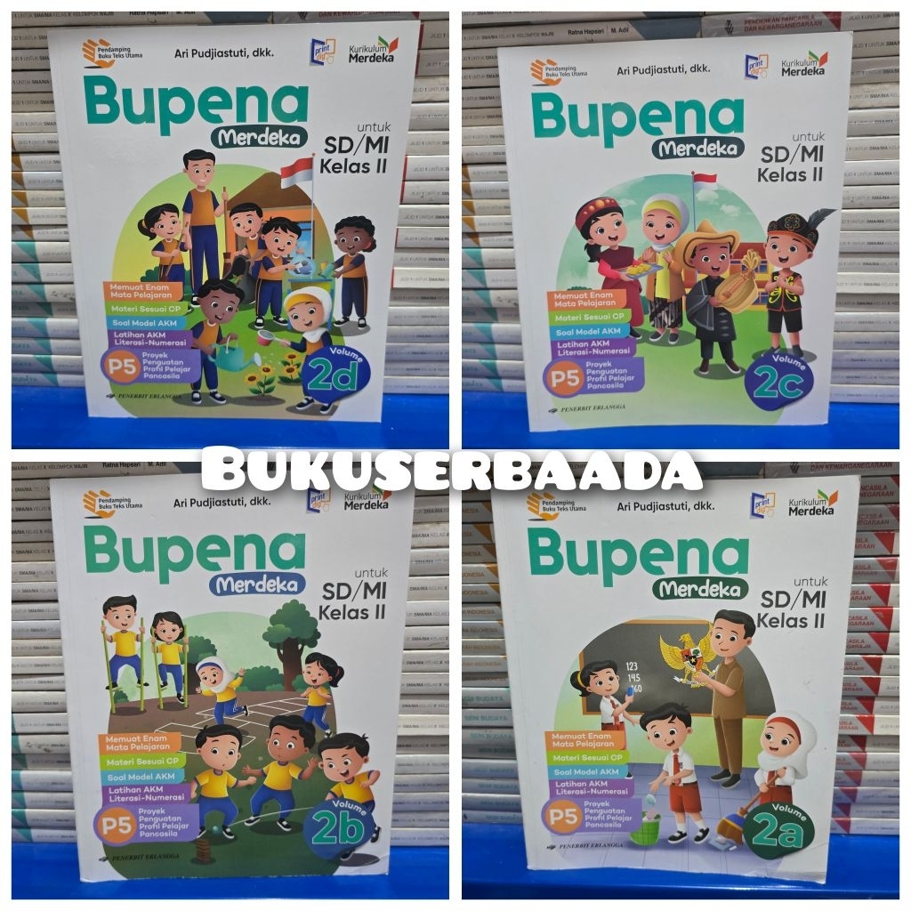 BUKU BEKAS MULUS ERLANGGA - BUPENA KELAS 2 SD KURIKULUM MERDEKA