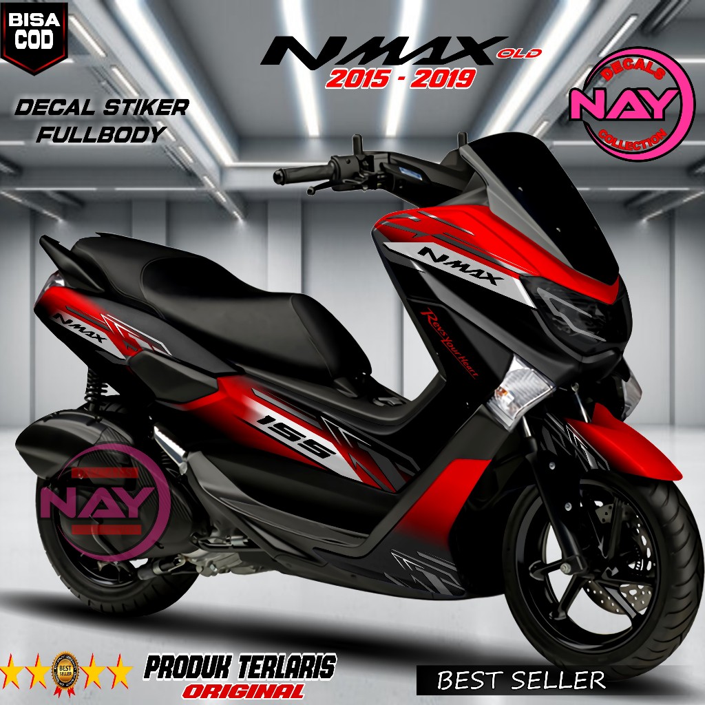 Decal Stiker NMAX OLD 2015-2019 Model Simpel Keren/Skotlet Motor NMAX Fullbody Tahan Lama NDC343