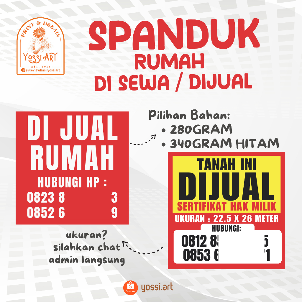 SPANDUK RUMAH DISEWA / RUMAH DIJUAL