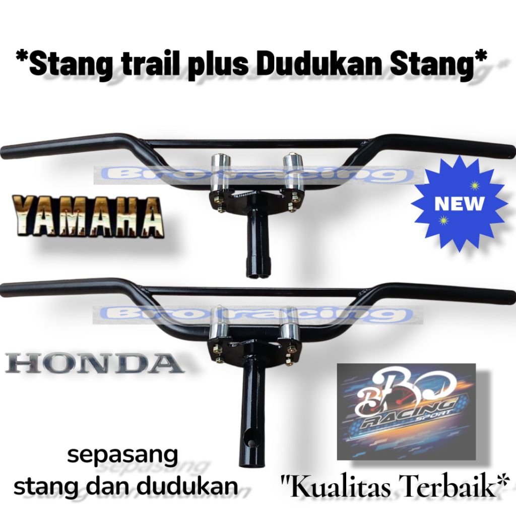 Stang Trail Setang Trail Palang + Dudukan Stang TS Trail PNP Bebek Matik Honda Yamaha Universal