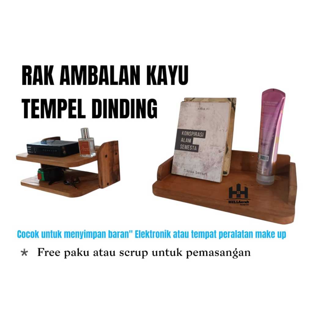 rak ambalan modem wifi kayu/Rak Stb.Router Multiguna