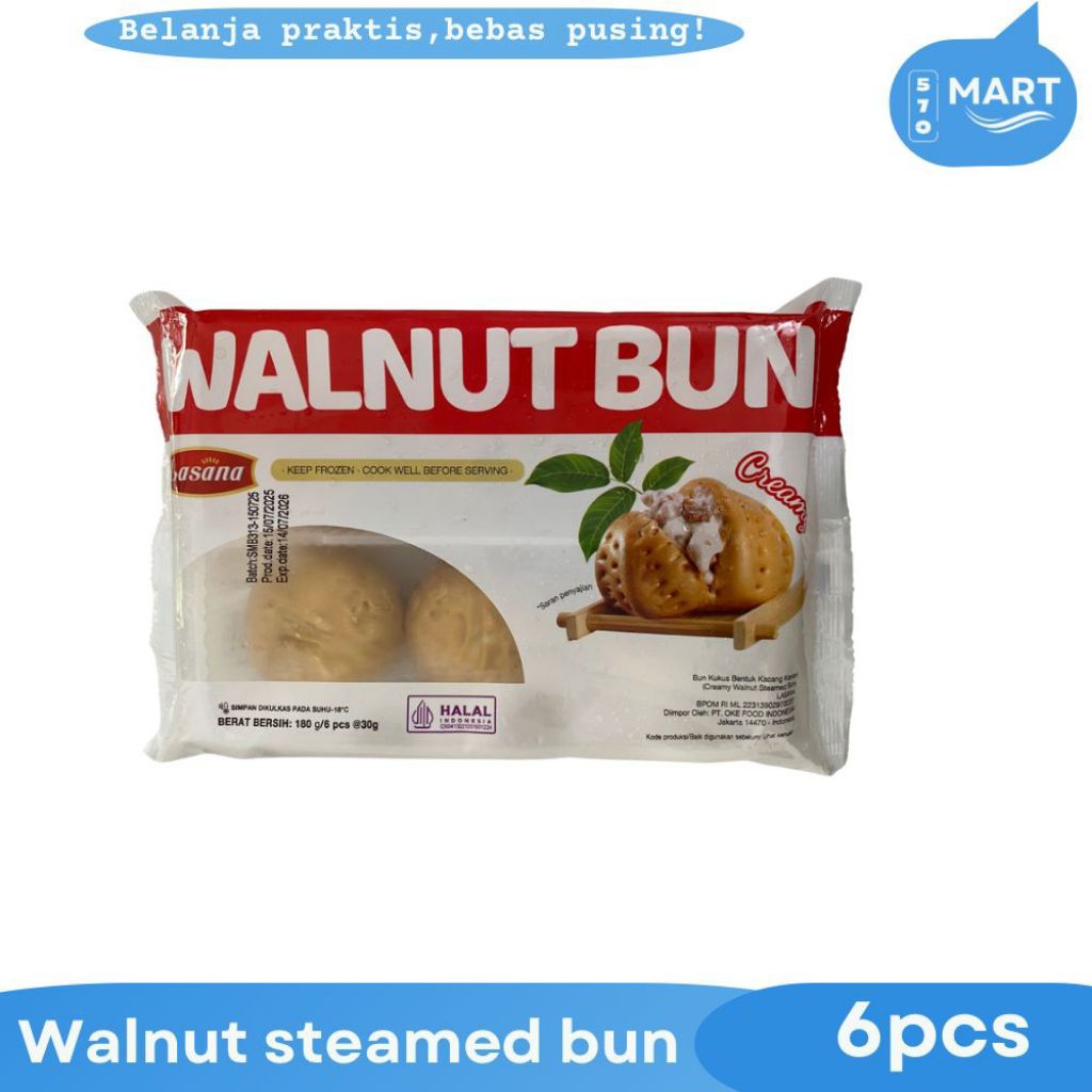 

walnut steamed Bun Bakpao kacang kenari 180gr