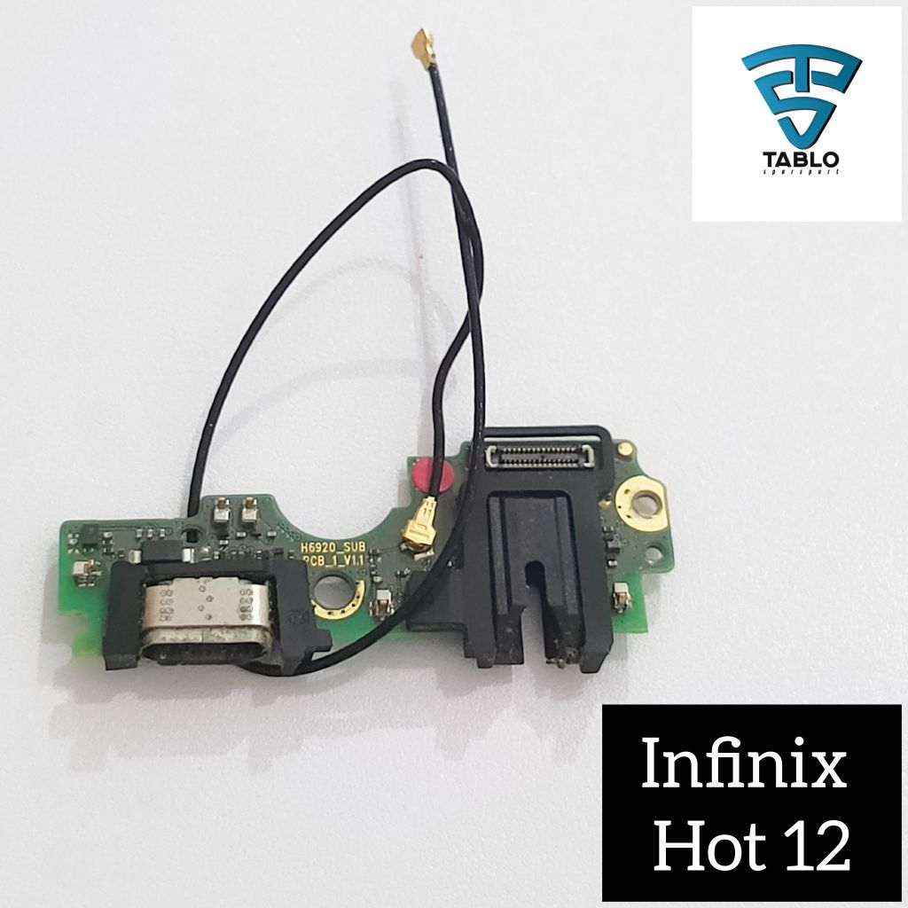 Papan konektor Cas Infinix Hot 12 Ori copotan hp