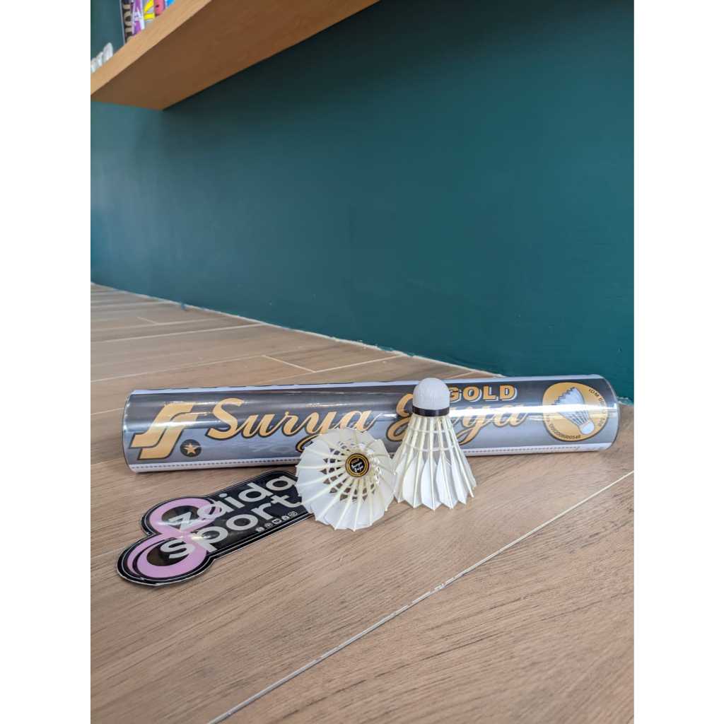 Shuttlecock Badminton SURYA JAYA GOLD (Lancip/Spin)