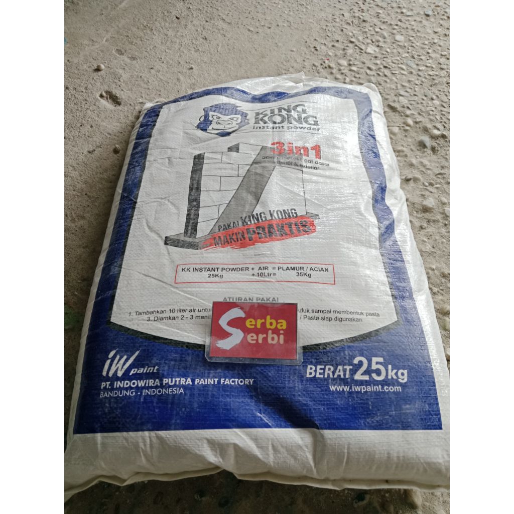 (/SAK 25KG KINGKONG SEMEN PUTIH) Acian 3in1 plamir instant