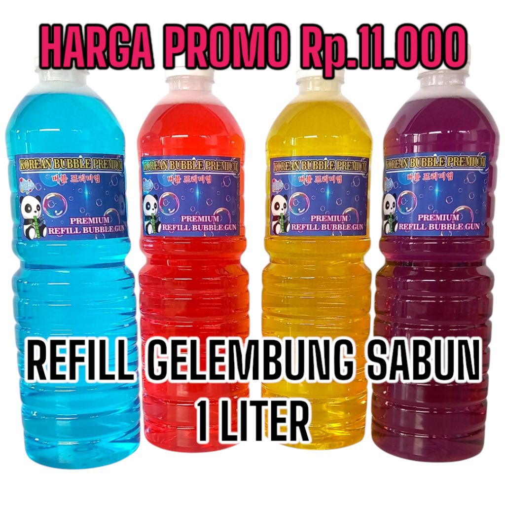 REFFIL ISI ULANG GELEMBUNG BUBBLE GELEMBUNG SABUN ISI 1Liter BOTOL
