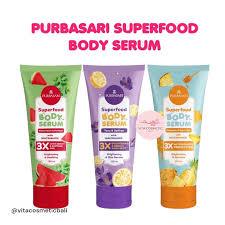 Purbasari Superfood Body Serum 180ml | Yuzu Zaffron | Pineapple Royal Jelly | Watermelon Moringa