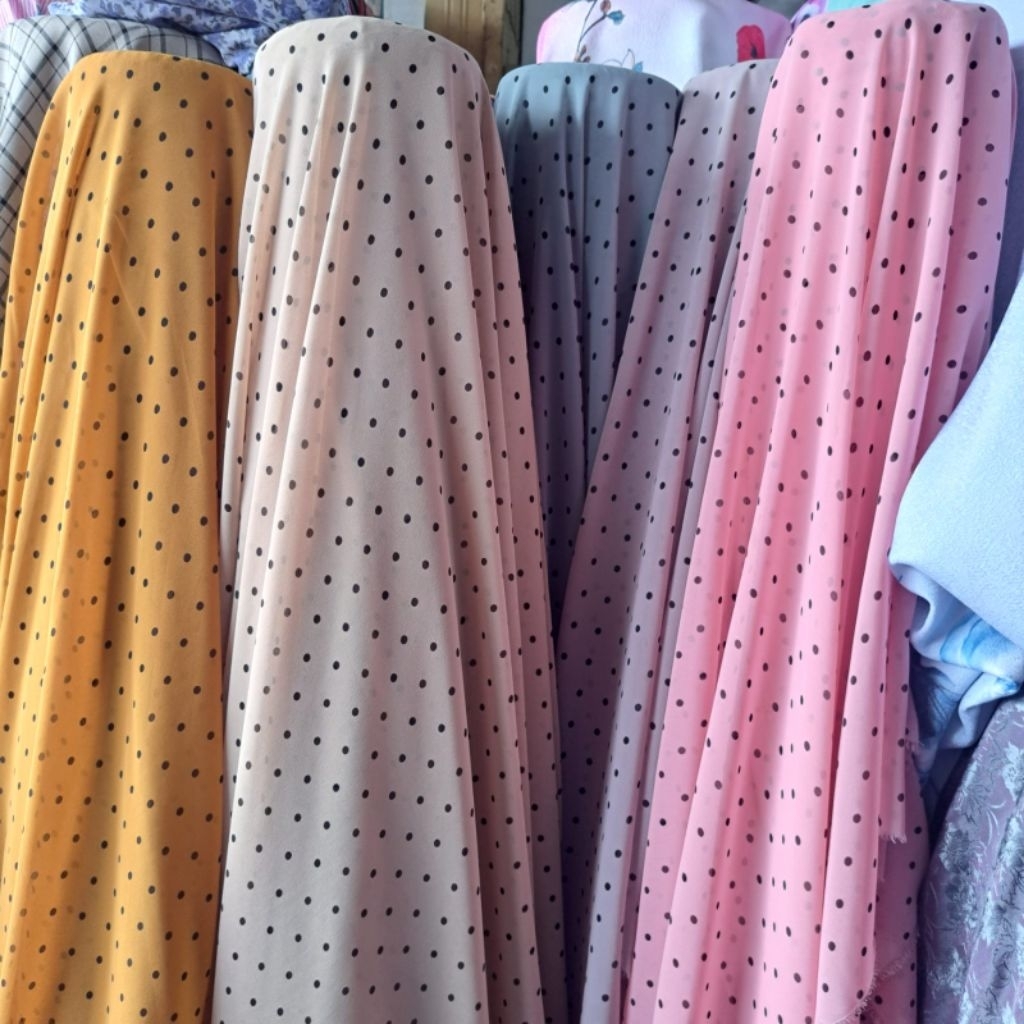 kain ceruti motif - kain ceruti motif polkadot - ceruti baby doll - kain ceruti Zara premium - kain 