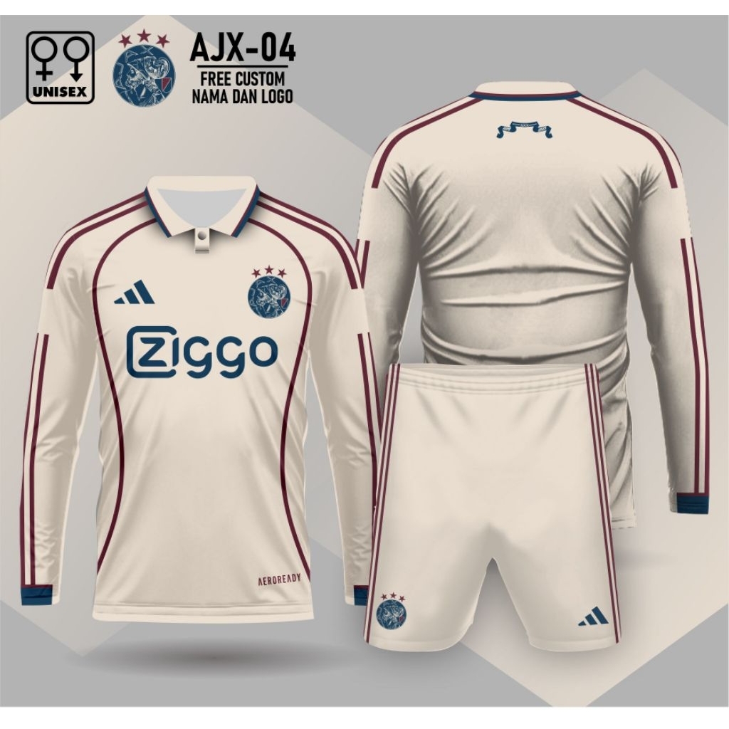 Jersey setalan bola AJAX Amsterdam/ kaos bola ajax terbaru free tambah nama dan nomor