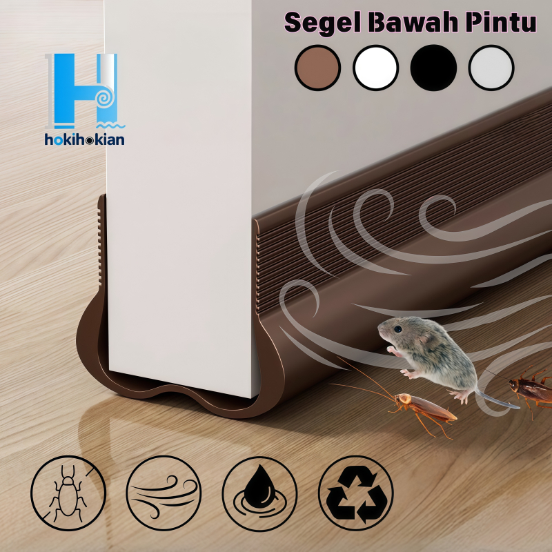 COD*Strip Bawah Pintu PVC: Tutup celah, halangi debu/serangga/binatang kecil, cegah kecoa