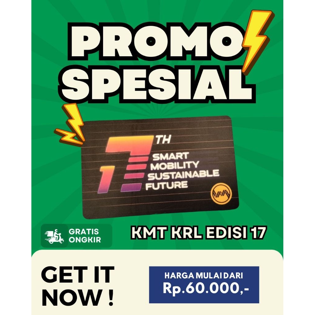 Kartu Multi Trip KMT Commuterline Jabodetabek Jogja Solo edisi 17 Tahun Commuter