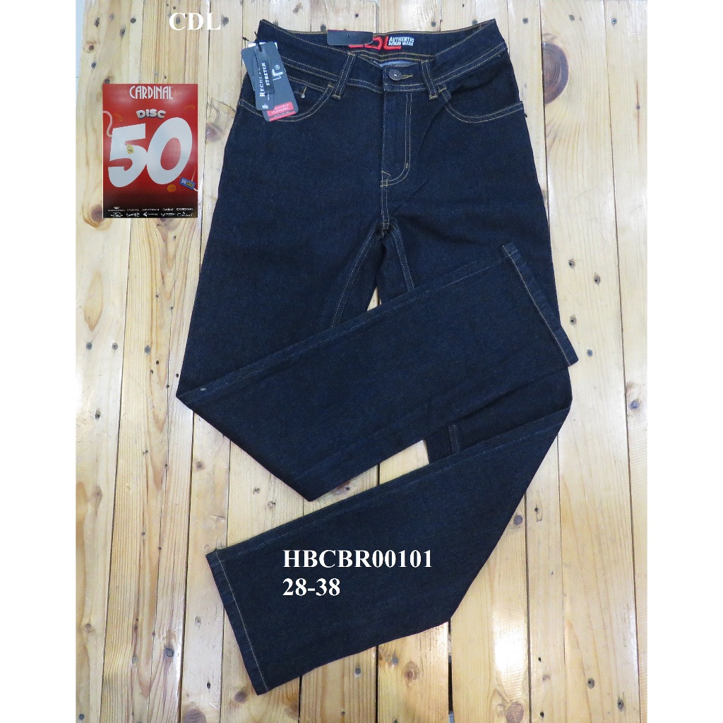 DISCOUNT 50% CELANA JEANS/DENIM  REGULAR PRIA BRAND ORI MEREK CDL ART: HBCBR00101 PRICE Rp.593.900