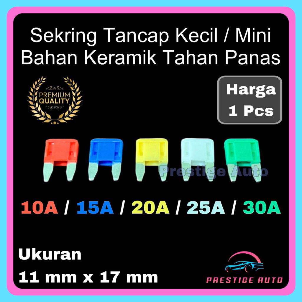 Eceran - Sekring DX Tancap Kecil / Mini Bahan Keramik Tahan Panas