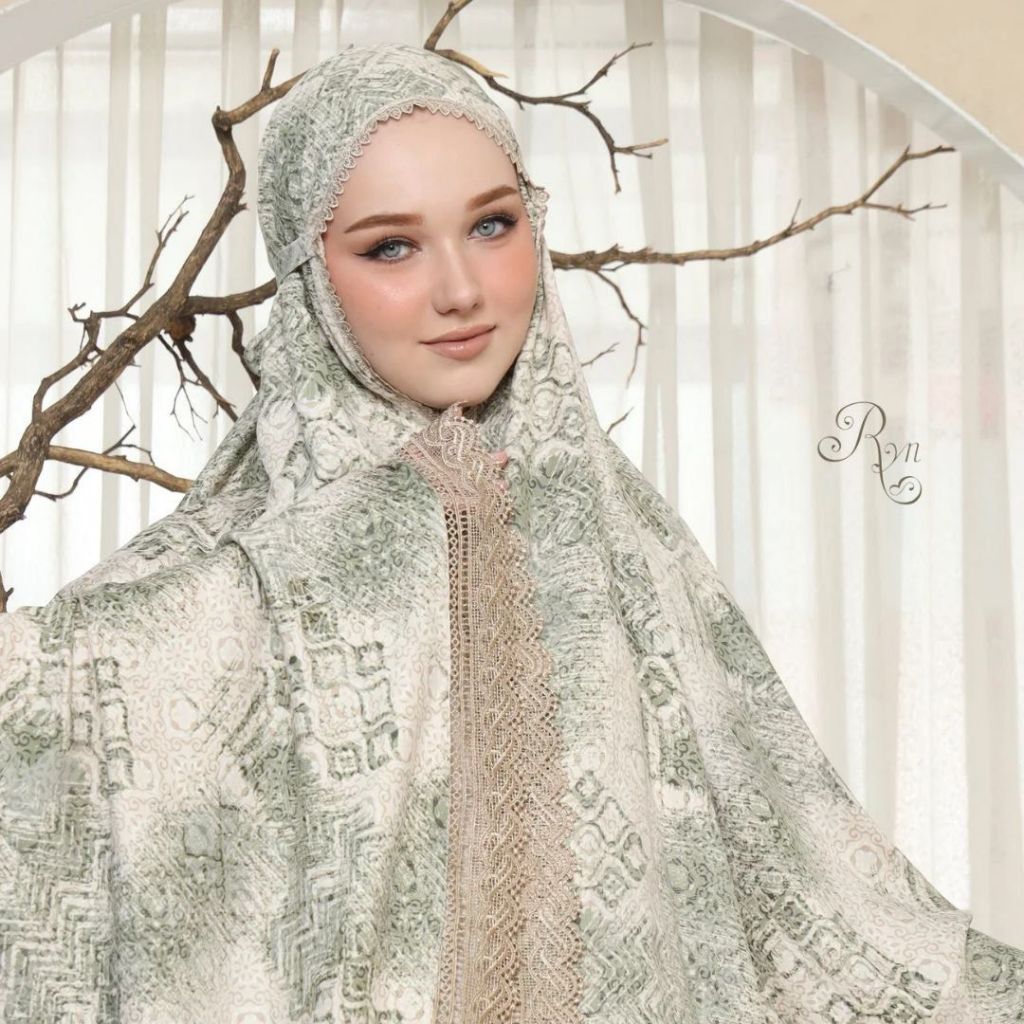 Mukena Rayon Jumbo Premium Mukena RYN Rayyan Ori Original 100% Mukena Travel Dewasa Bahan Rayon Visc