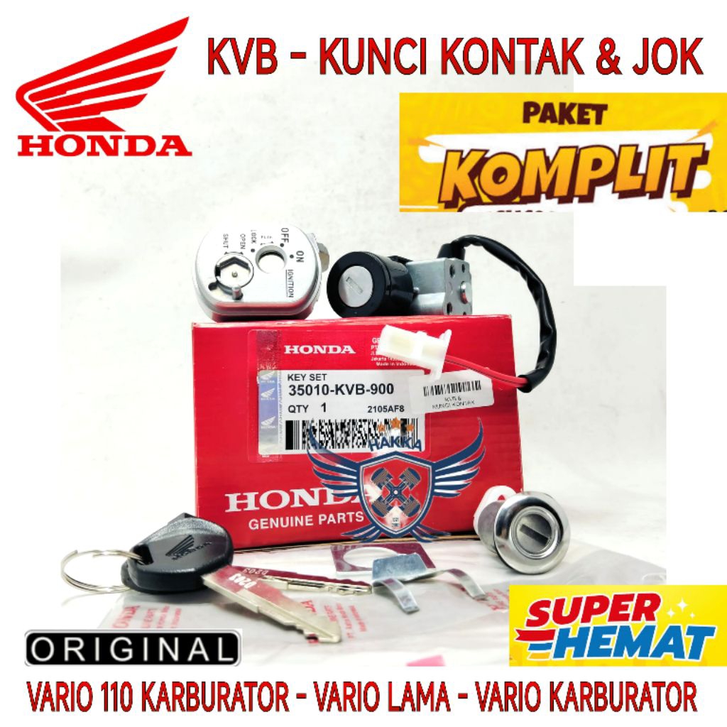 KVB ORIGINAL KUNCI KONTAK HONDA VARIO 110 KARBU, KUNCI KONTAK HONDA VARIO LAMA, KUNCI KONTAK HONDA V