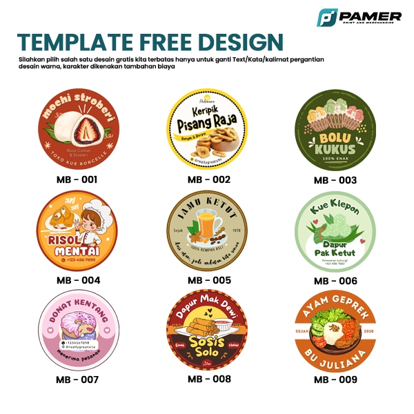 

Stiker Custom Label Makanan untuk Kemasan Produk Free Design Free Cutting 500 Sticker