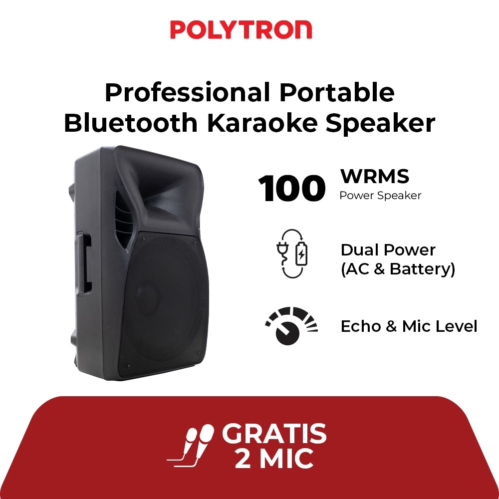 POLYTRON  PORTABLE BLUETOOTH KARAOKE PAS PRO15F5