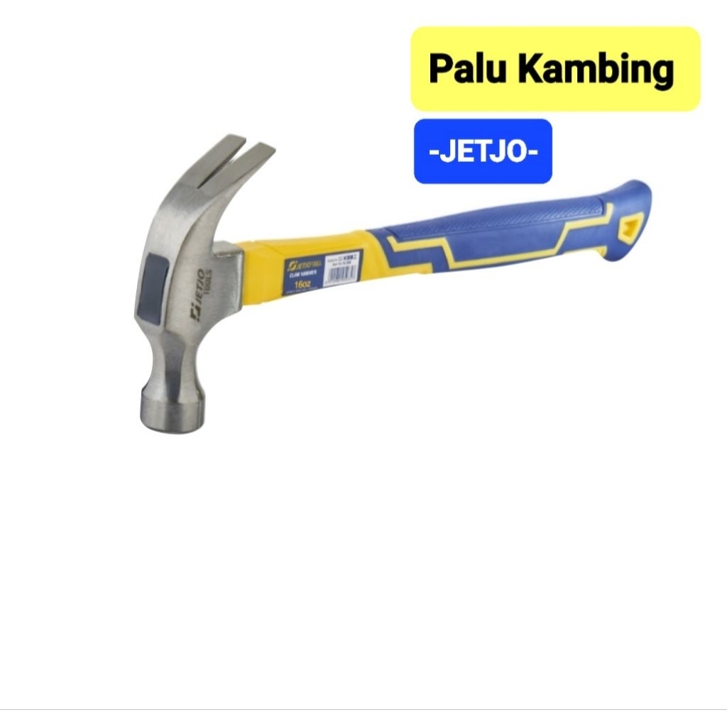 JETJO PALU KAMBING CLAW HAMMER PALU + CATUT GAGANG FIBER PUKUL BESI