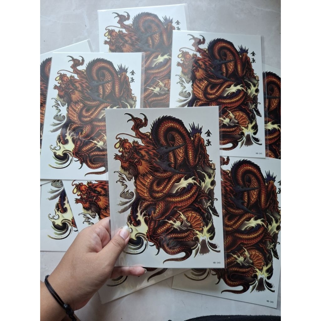 Tatto Temporary NAGA COKLAT Hb_345 Tato Temporarry Tahan Air Anti Air Sementara