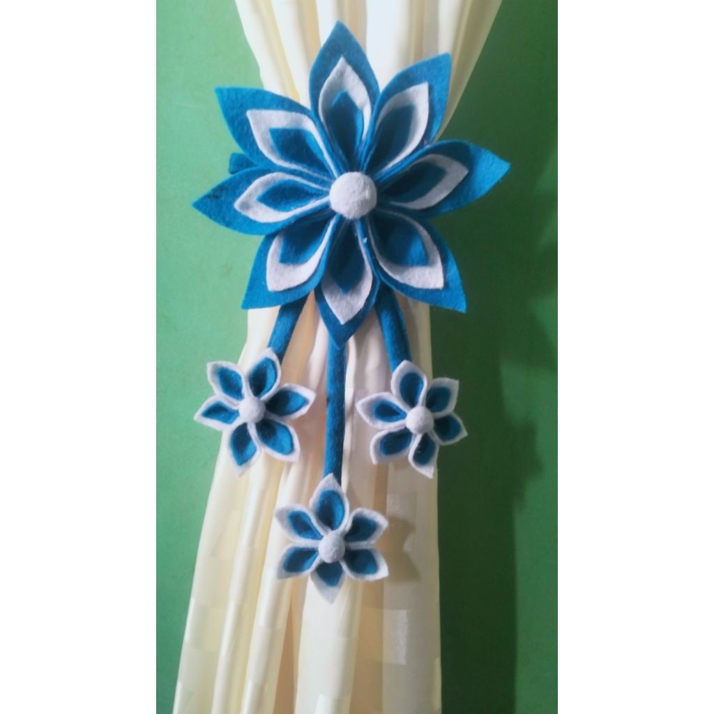 Tali Gorden Bunga Ikat Hordeng Flanel