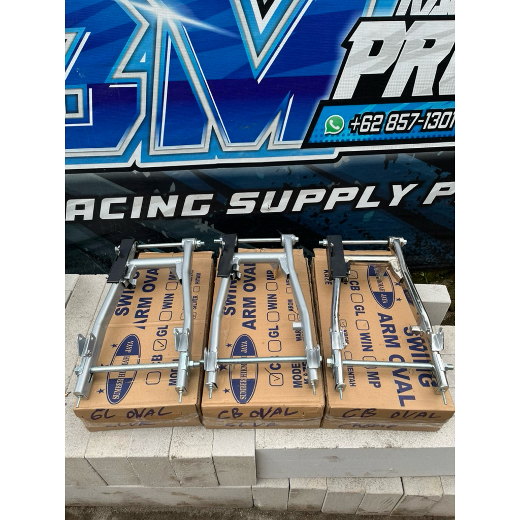 SWING ARM AREM OVAL W175 MEREK SHJ FULLSET PNP CB GL100,ARM AREM OVAL W175 SHJ SUDUTAN KAZE SUDAH PN
