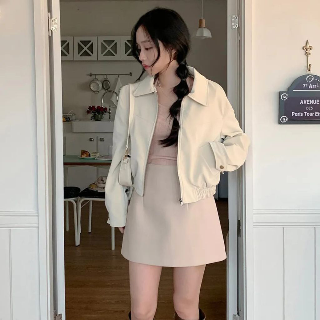 Jaket Crop Wanita Style Korea / Jaket Wanita Korea Terbaru