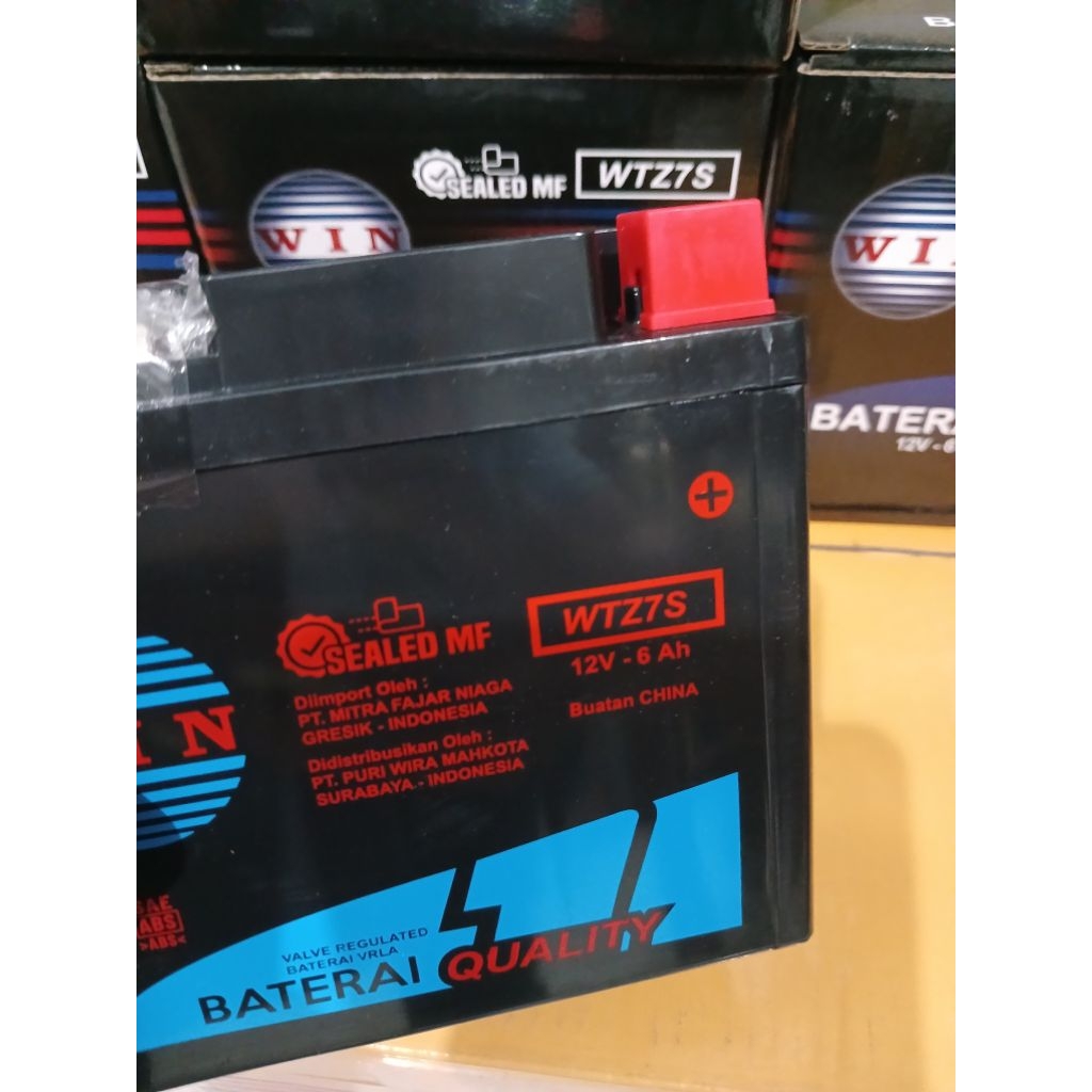 aki wtz 7s/for satria fu 150/vario 150/n-max/batre/aki n-max/satria fu 150/vario 150/win kualitas or