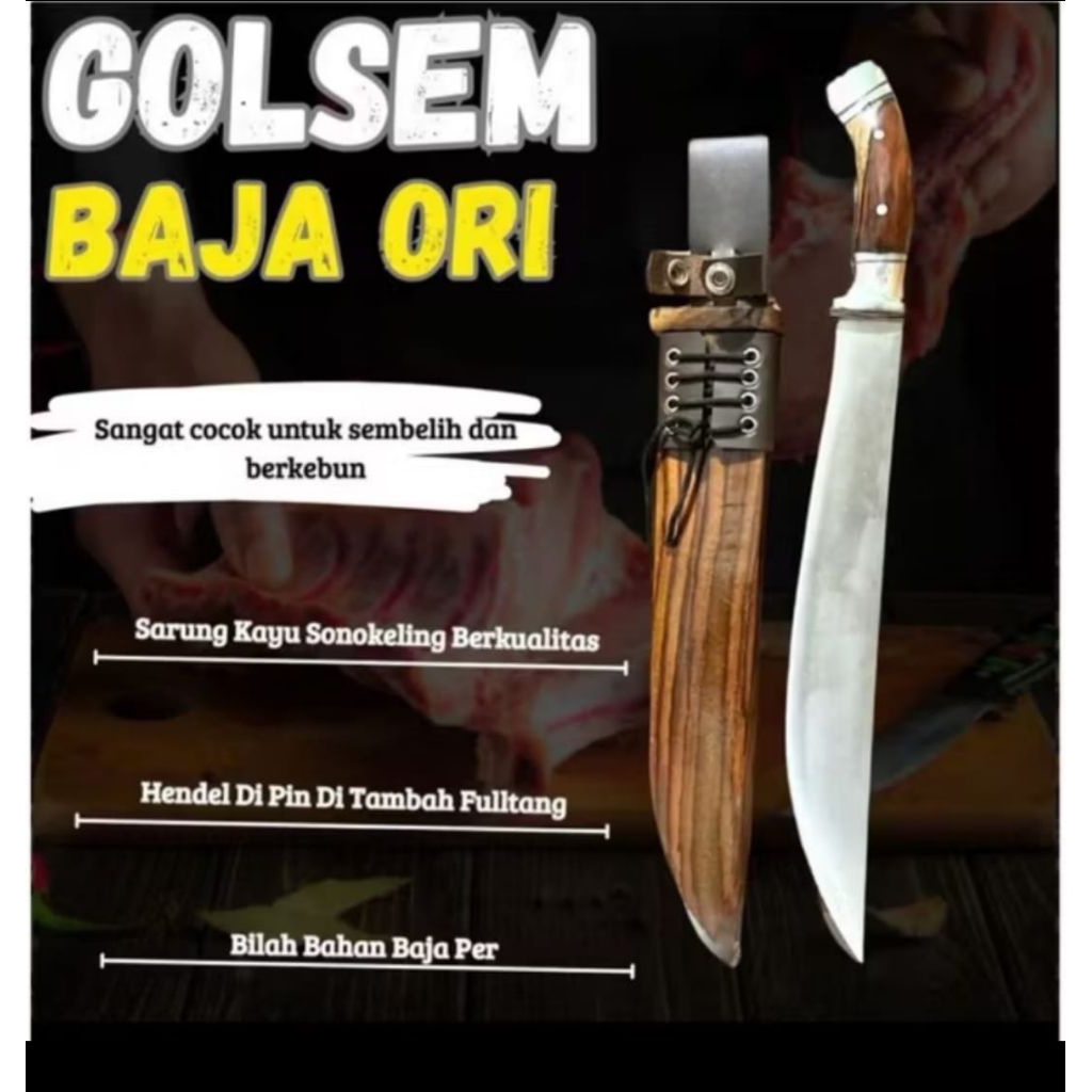 Golok Cibatu Golok Kebun Golok Sembelih Multi Pungsi Tebas Kayu Bambu Sembelih Rekomendasi Banget