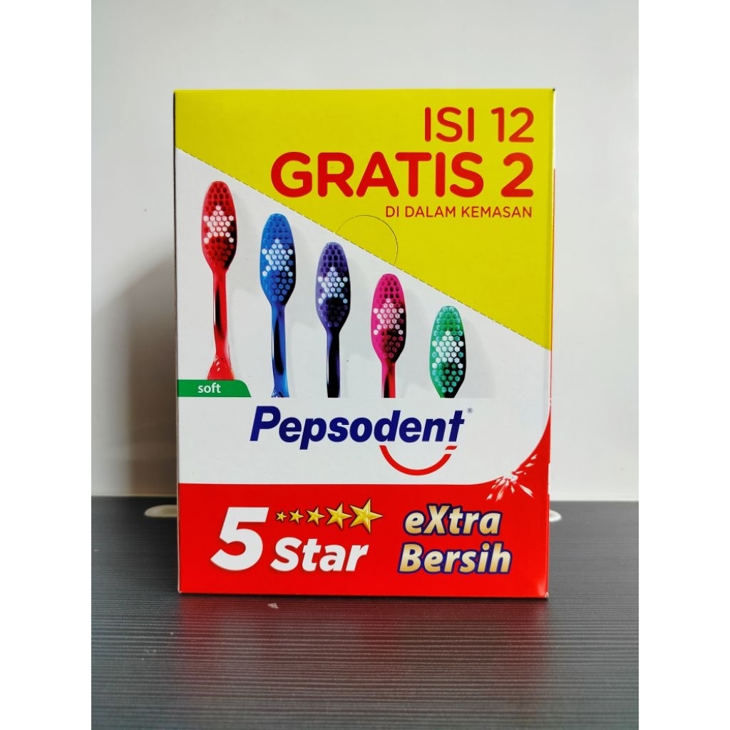 Sikat Gigi Pepsodent isi 12 + gratis 2