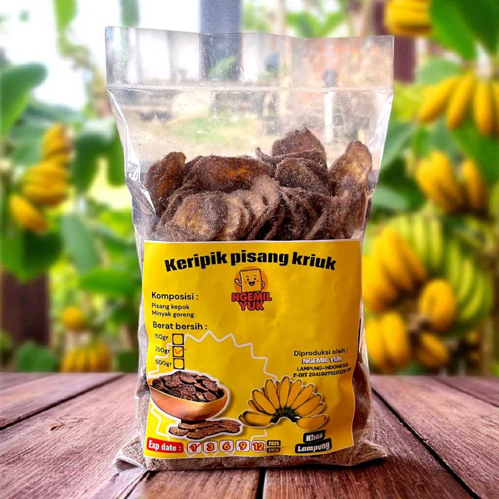 500G KERIPIK PISANG COKLAT KHAS LAMPUNG / KRIPIK PISANG COKLAT OLEH OLEH LAMPUNG