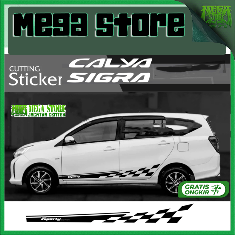 MEGASTORE CUTTING STICKER MOBIL Daihatsu Sigra / Sticker Mobil Keren