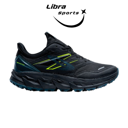 910 Sepatu TrailRun YUZA EVO - HITAM/HIJAU TUA/JINGGA