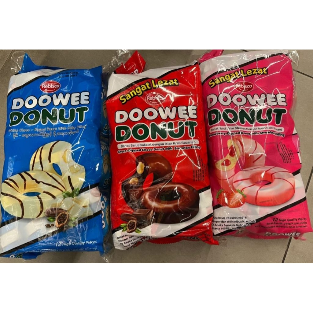Doowee Donut White Choco/ Choco & Strawberry