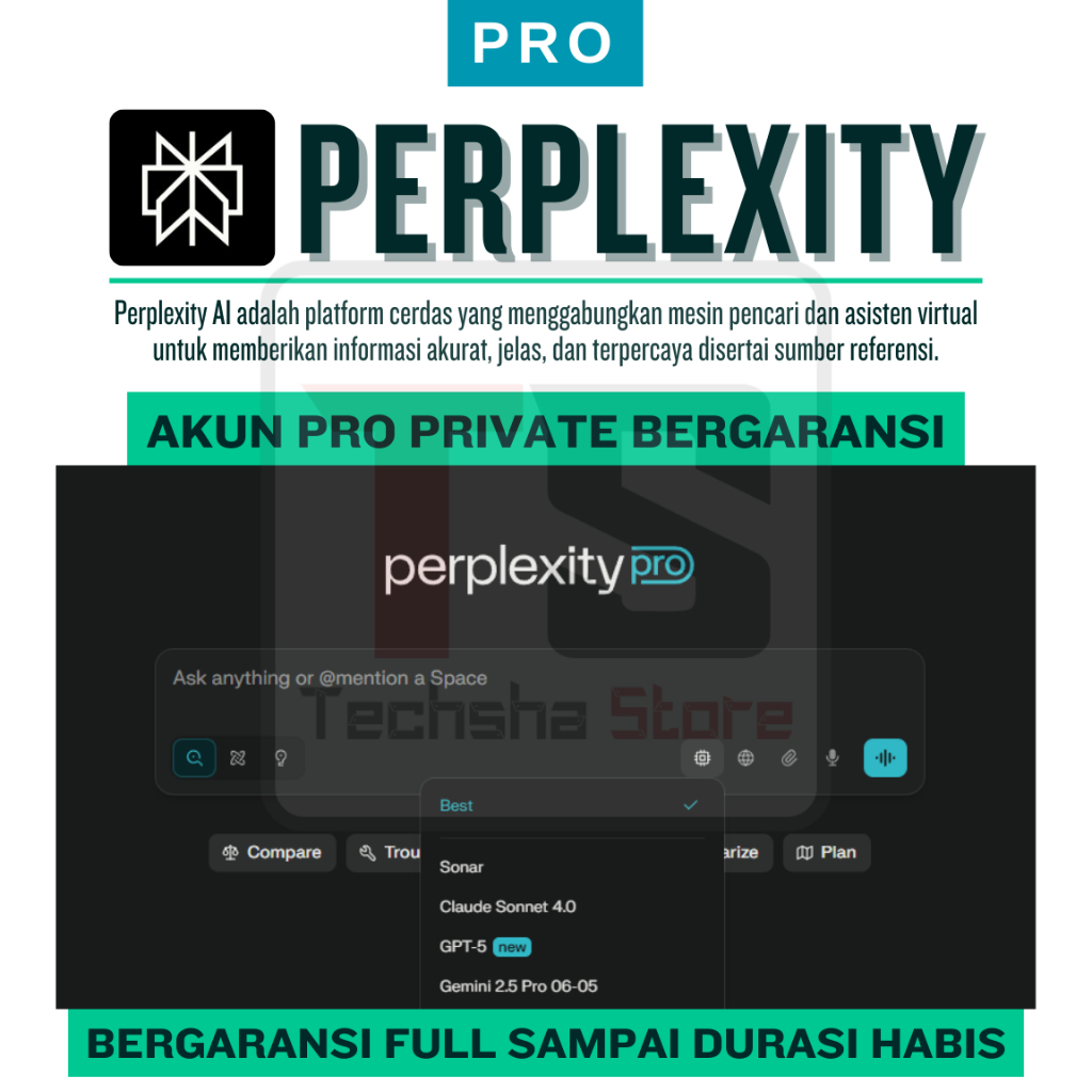 Perplexity AI Pro | Full Garansi Sampai Durasi Habis | Private Bukan Sharing