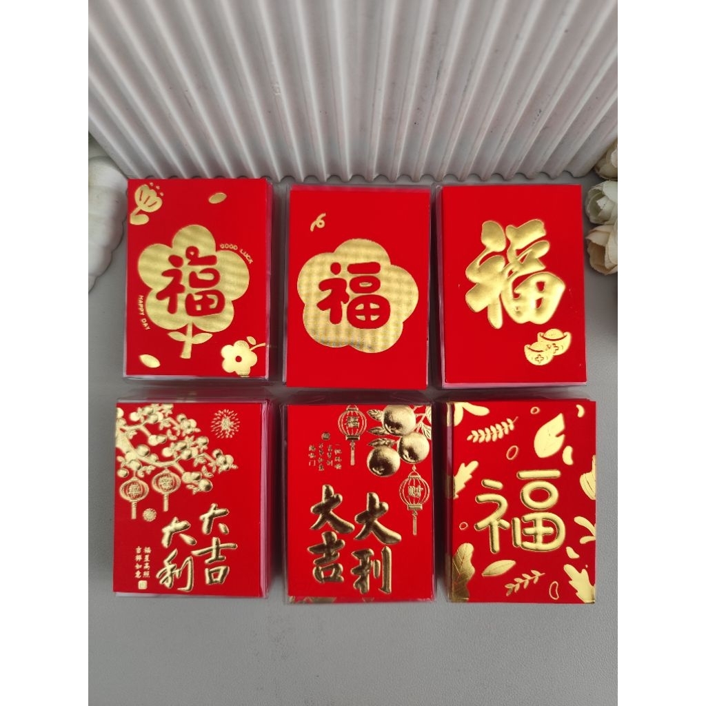 

Angpao Netral Fu Isi 30 Pcs / Angpao Imlek Fuk Hoki Imlek 2026 30Pcs Kemasan Mika