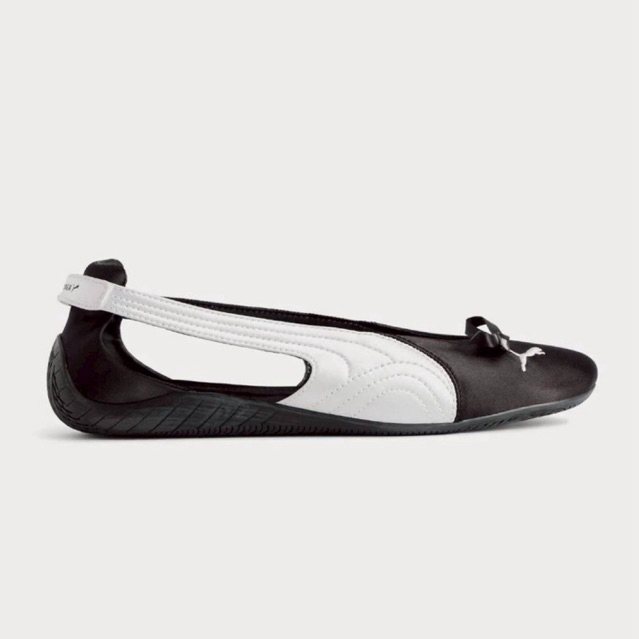 SEPATU WANITA BALENCIAGA X PUMA BALLET SATIN BLACK WHITE NEW STYLE
