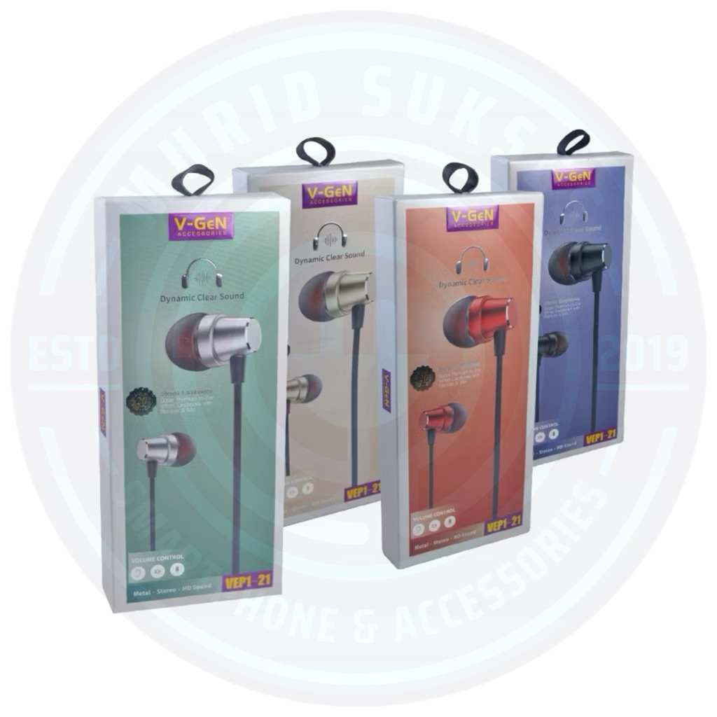V-GEN Headset Murah V-GeN VEP1-21 Wired Earphone Headset Dynamic clear sound Premium Sound VGEN