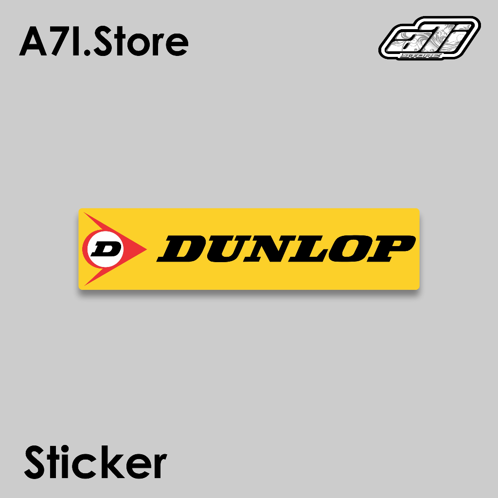 Sticker Logo Dunlop Sticker variasi Sticker racing Sticker sponsor Stiker brand Sticker print&cut Vi