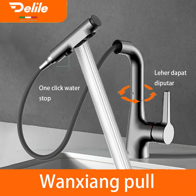 Kran Washtafel Fleksibel/Keran Tarik Cuci Piring/keran dapur