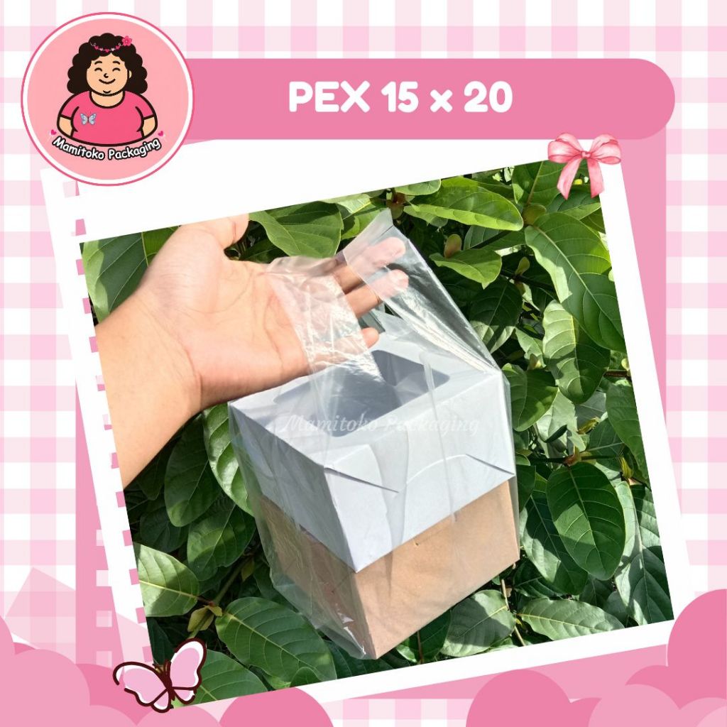 Plastik PEX Idola Mika Bening Packing Kotak Kue / Snack / Hampers