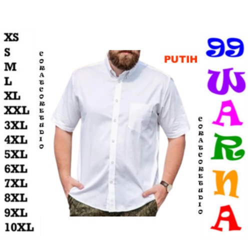 READY STOCK REALPIC GRAYWOLF CHAMELEON Kemeja Cowok Hem Pria Jumbo Big Size Ukuran Besar Pendek Polo