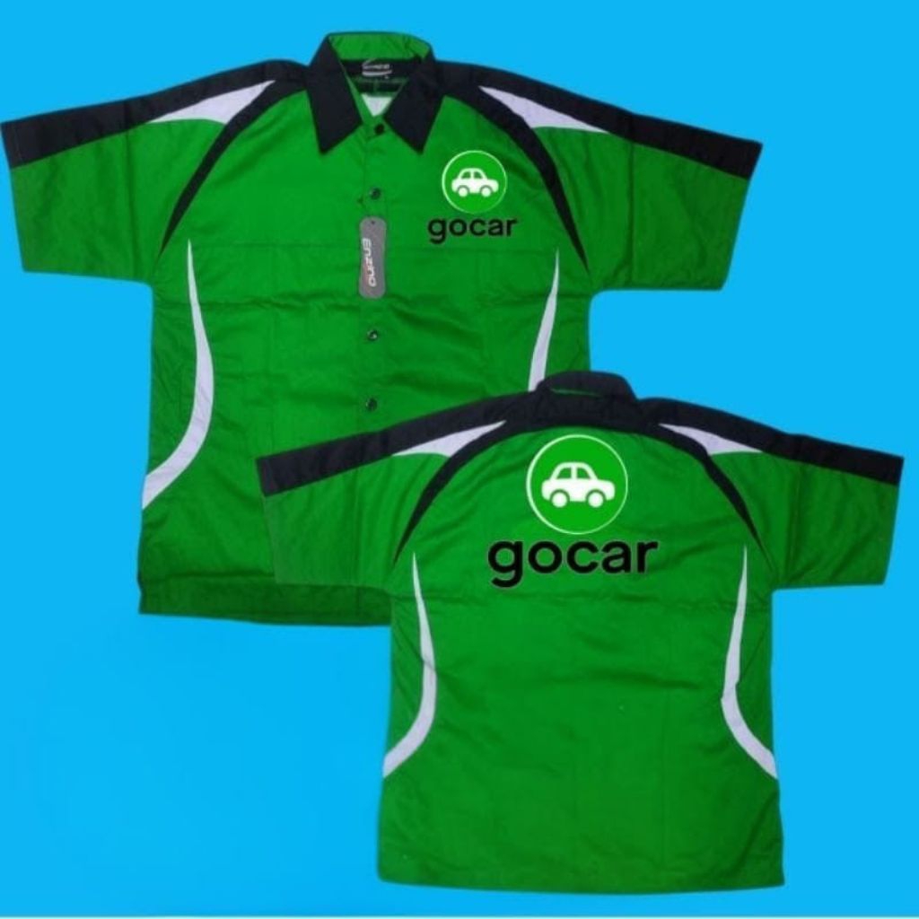kemeja gocar seragam Gocar bisa cod +nama