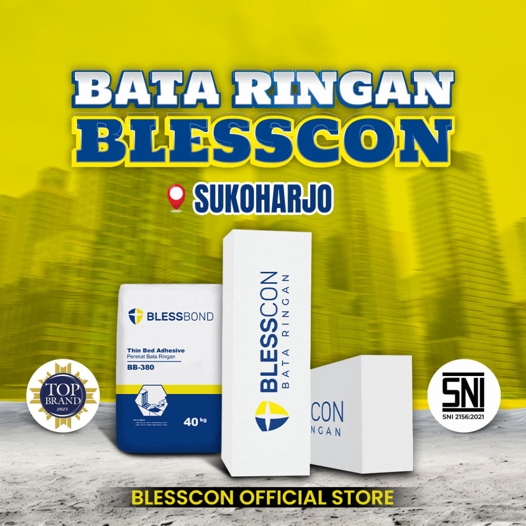 Bata Ringan/ Hebel Blesscon SNI Free Semen Perekat 1 DO - SUKOHARJO