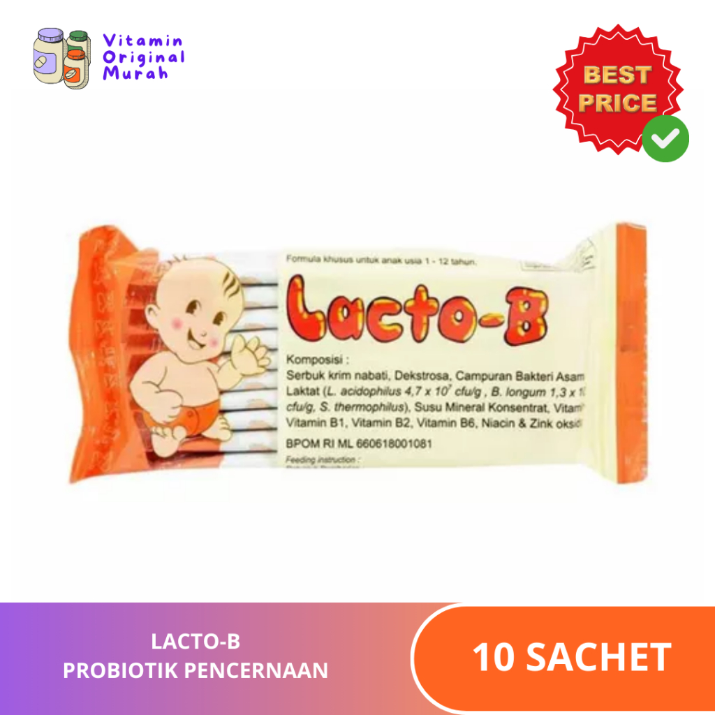 Lacto B 10 Sachet 1 Gr Probiotik Untuk Anak - DIARE ANAK