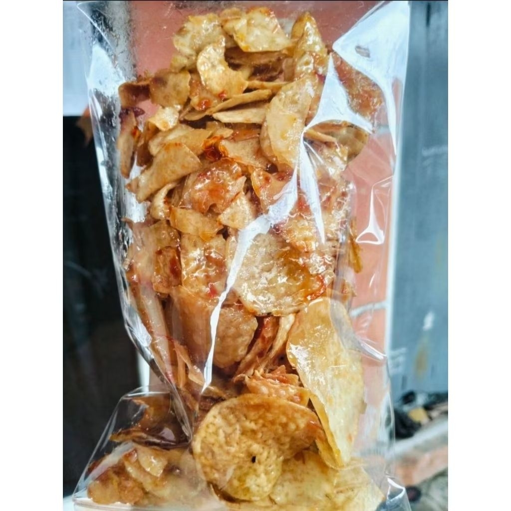 kripik talas pedas manis