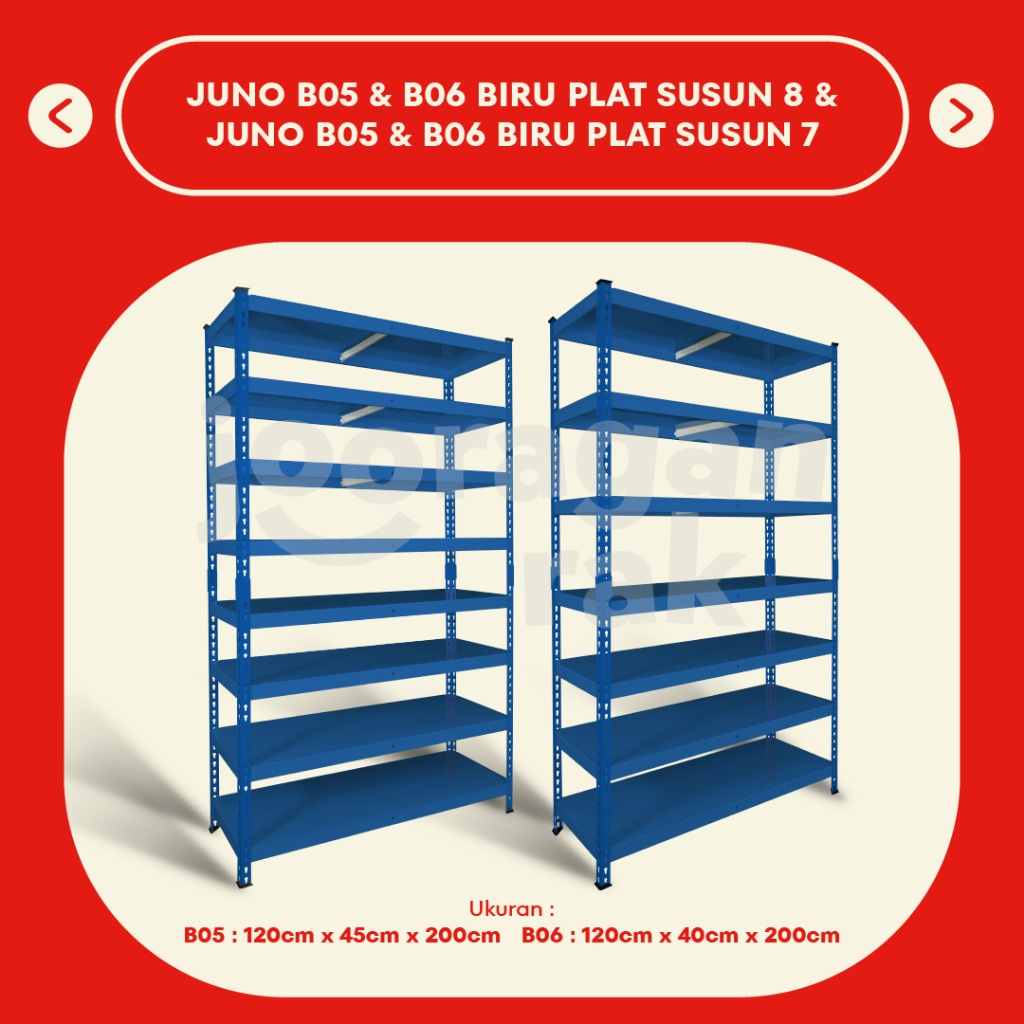 KRISBOW FULL BESI RAK GUDANG SIKU LUBANG SERBAGUNA SHELVING PLAT HEAVY DUTY | FULL BIRU