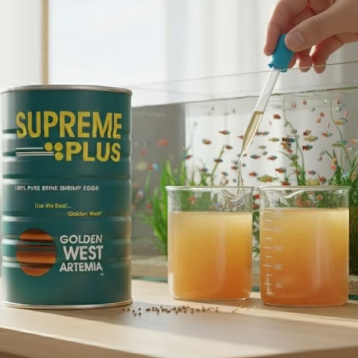 Artemia Supreme Plus golden west 1 kaleng, gratis tutup