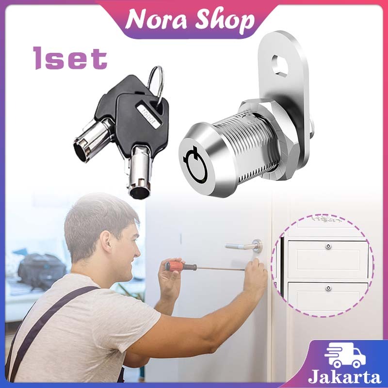1Set Lemari Free Sekrup / Kunci Loker Camlock / Kunci Lemari Kayu Anti Maling